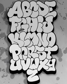 How to write bubble graffiti alphabet example